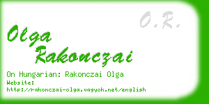 olga rakonczai business card